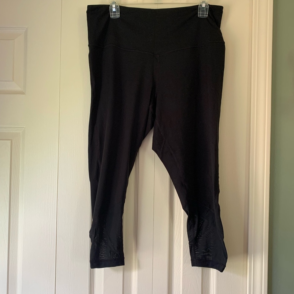 Crop Mesh Bottom Zella Leggings
